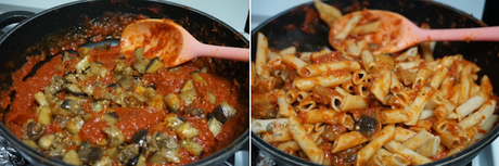 Macarrones con berenjenas y tomate Macarrones con berenjenas y tomate