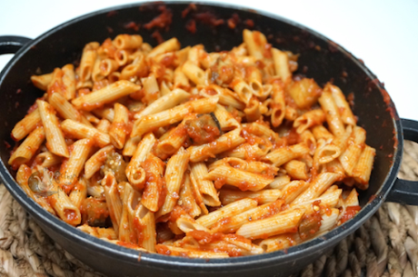 Macarrones con berenjenas y tomate Macarrones con berenjenas y tomate
