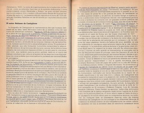 SOBRE EL CORTESANO DE CASTIGLIONE