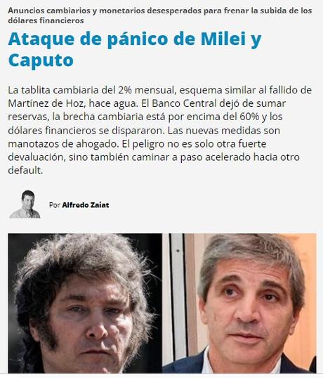 Argentina experimento a cielo abierto: Sin conejos en la galera