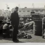 Barrio Pesquero: El sacerdote Alberto Pico con las rederas Barrio Pesquero: El sacerdote Alberto Pico con las rederas