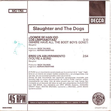 Slaughter & the dogs -¿Donde se han ido los Limpiabotas? Where have all the boot boys gone  7