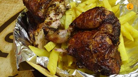 Pollo asado en Pollo y Carbón, mejores pollos a la brasa Madrid, mejores pollos peruanos Madrid, pollos asados Madrid, asador pollos Madrid