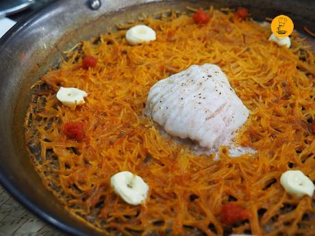 Rossejat de raya y sobrasada en Tres por Cuatro Madrid