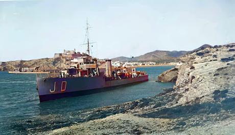 EL DESTRUCTOR 'JOSÉ LUÍS DÍEZ' EMBARRANCADO EN IBIZA. EL DESTRUCTOR 'JOSÉ LUÍS DÍEZ' EMBARRANCADO EN IBIZA.