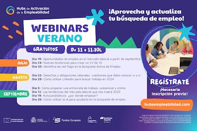 Webinars gratuitos de Hubs de Activación de la Empleabilidad