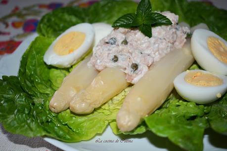Ensalada de espárragos y huevos