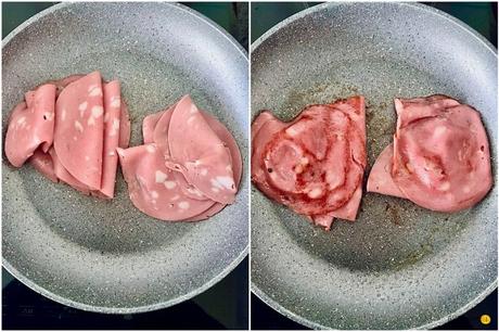 Sándwich de mortadela y “giardiniera” casera