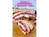 Sándwich mortadela “giardiniera” casera