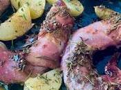 Butifarras patatas beicon horno