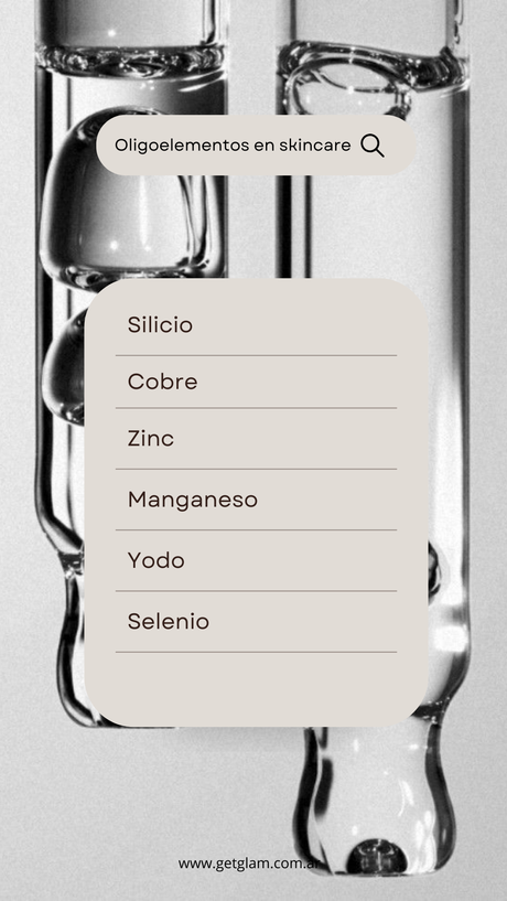 Oligoelementos piel skincare que son para qué sirven cremas faciales cobre selenio manganeso yodo