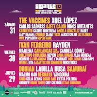 Cartel por días del Festival Gigante 2024