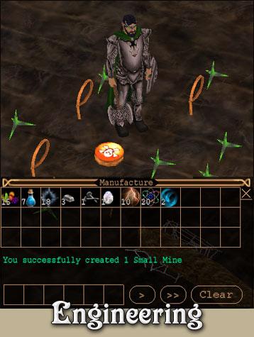 Guia de Eternal Lands: Habilidades y guías de inicio, Ingeniería.