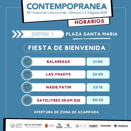 Horarios Jueves Contempopránea 2024