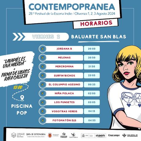 Horarios Viernes Contempopránea 2024
