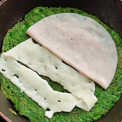 Crepes de espinacas rellenos