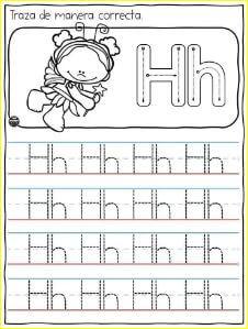 Trazo de letras. Juego Patinemos en el hielo