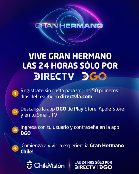 DGO Lite, una nueva opción de DIRECTV que permite ver Gran Hermano con la experiencia multicámara completa y exclusiva KEYART_4.5 VERSION KV REGISTRO DGO - GH3