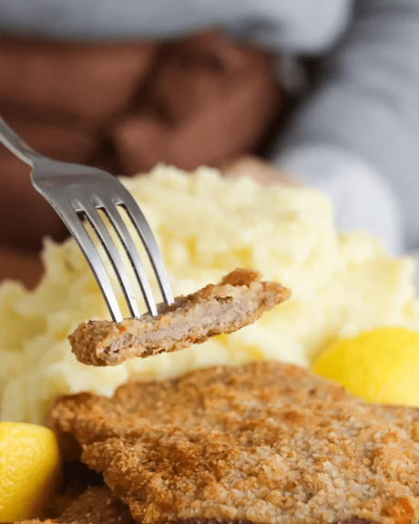 interior de una milanesa