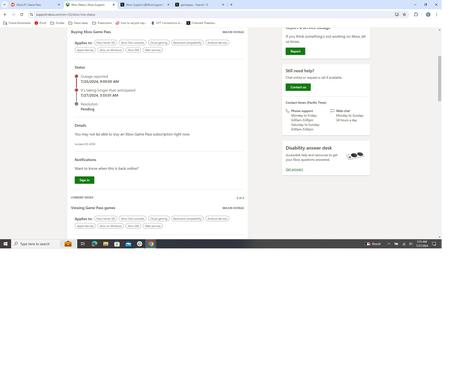 Xbox Game Pass se detuvo: actualizaciones en vivo sobre la interrupción Captura de pantalla de la página de estado de Xbox que muestra una interrupción de Game Pass