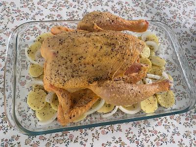 POLLO ASADO AL CHAMPÁN - O CAVA EN SU DEFECTO