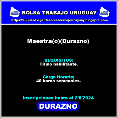 Maestra(o)(Durazno)