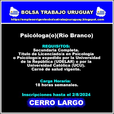Psicóloga(o)(Rio Branco)