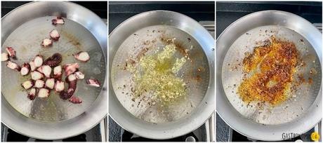 Arroz con pulpo y alioli de olivas negras