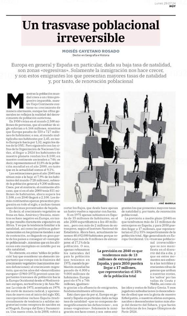 UN TRASVASE POBLACIONAL IRREVERSIBLE Mientras la població... UN TRASVASE POBLACIONAL IRREVERSIBLE Mientras la població...