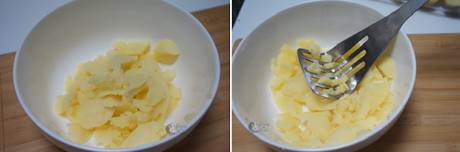 Patatas rellenas de bacon y queso