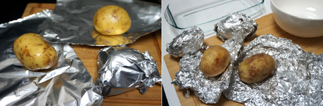 Patatas rellenas de bacon y queso