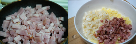 Patatas rellenas de bacon y queso