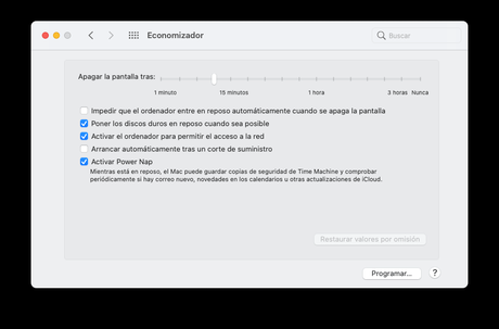 Cómo cambiar el tiempo de espera hasta que se apaga la pantalla en Mac