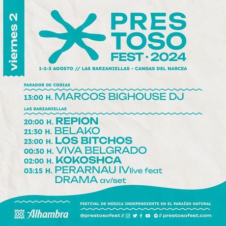 Horarios del Prestoso Festival 2024 en Cangas de Narcea