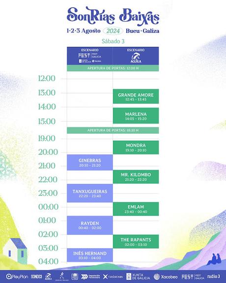 Horarios SonRias Baixas 2024