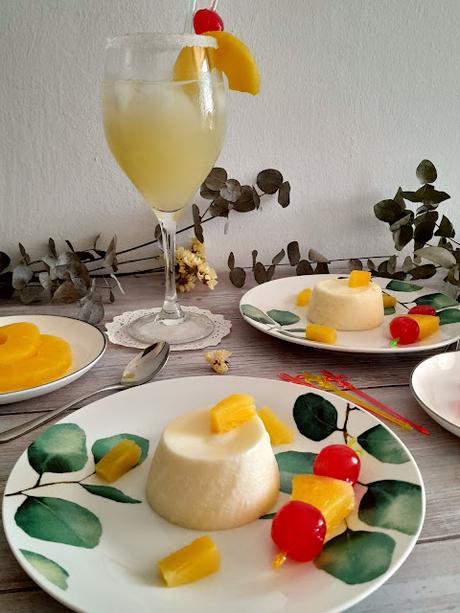 Panna cotta de piña colada