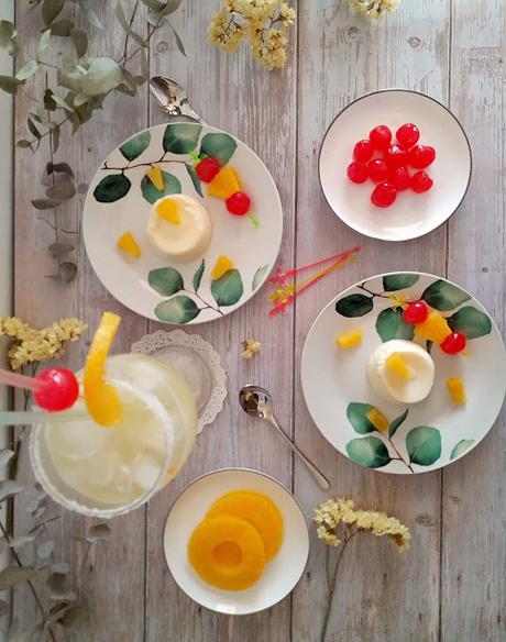 Panna cotta de piña colada