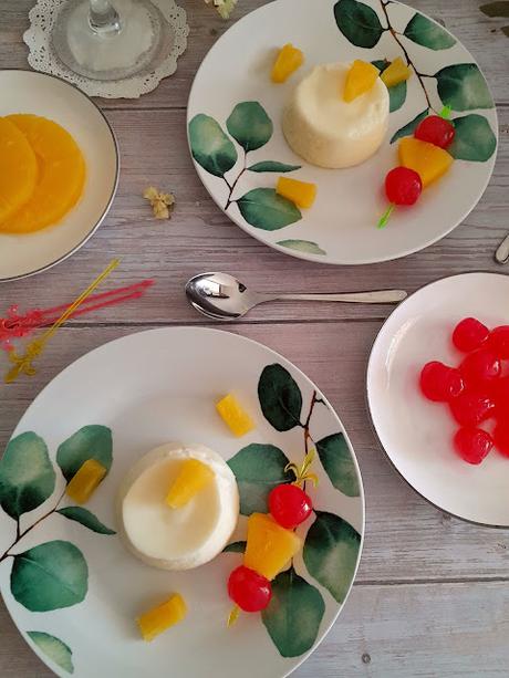 Panna cotta de piña colada