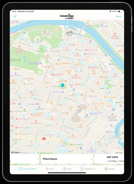 Instabridge: consigue Wi-Fi gratis en cualquier lugar Instabridge: consigue Wi-Fi gratis en cualquier lugar