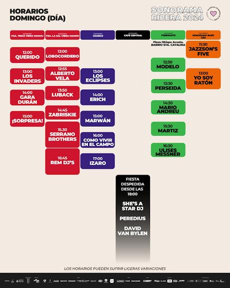 Horarios Sábado Sonorama Ribera 2024 Horarios Sábado Sonorama Ribera 2024