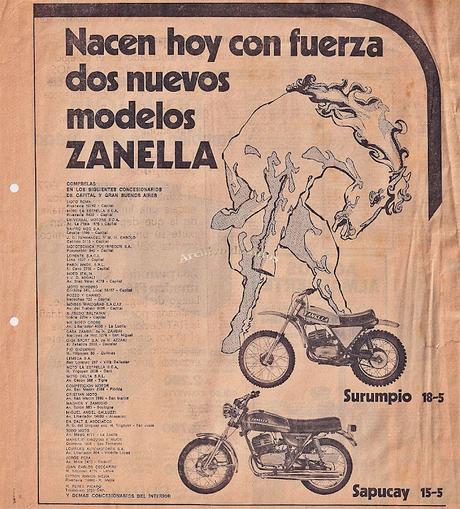 Zanella Sapucai 15-5 y Zanella Surumpio 18-5 del año 1976
