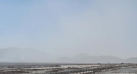 Tormenta de polvo en el altiplano