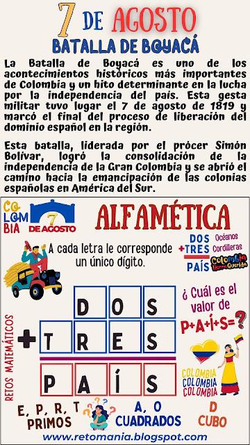 ALFAMÉTICA Desafíos matemáticos, Retos matemáticos, Problemas matemáticos, Retos mentales, Retos virales, Juego de Palabras, Juego de Letras, Alfamética, Alfametika, Alfametik, Criptoaritmética
