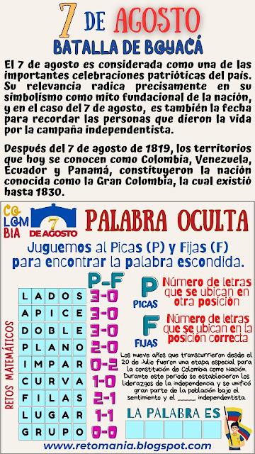 Desafíos matemáticos, Retos matemáticos, Problemas matemáticos, Retos mentales, Retos virales, Juego de Palabras, Juego de Letras, Palabra Oculta, Buscapalabras, Busca-Palabras, Picas y Fijas