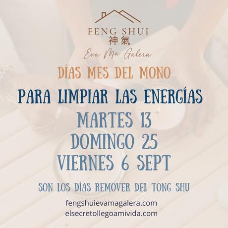 Días de limpieza energías mes Mono 🙈