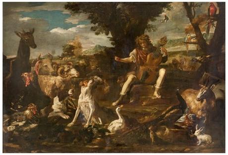 Orfeo y los animales de Luca Giordano Orfeo y los animales de Luca Giordano