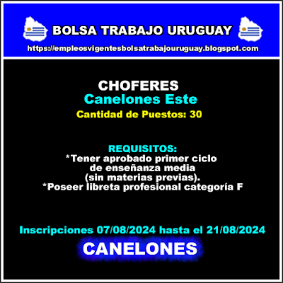CHOFERES Canelones Este