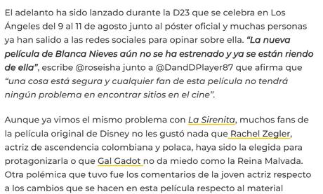 Blanca nieves pelicula 