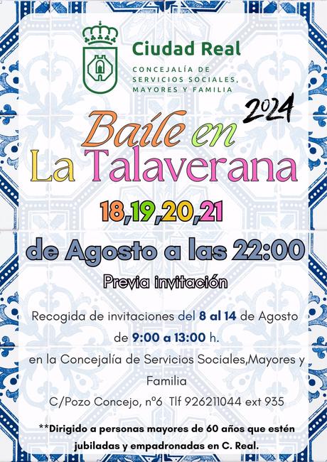 Las personas mayores de Ciudad Real disfrutarán de cuatro días de baile en la fuente Talaverana en las fiestas de agosto