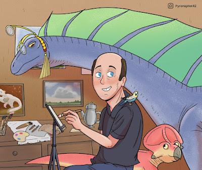 Reviviendo la fauna del pasado al estilo cartoon con Pyroraptor